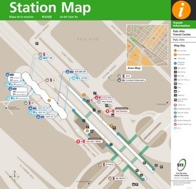 Palo Alto station map