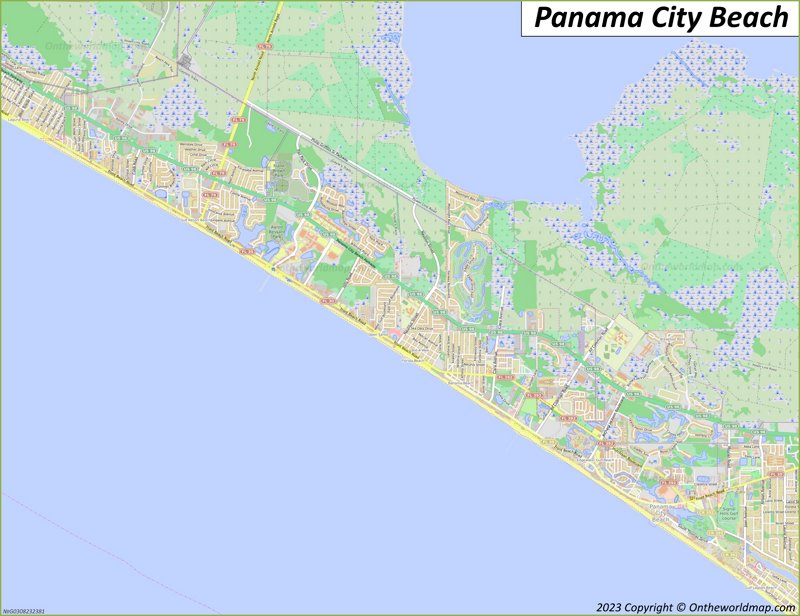 Map of Panama City Beach