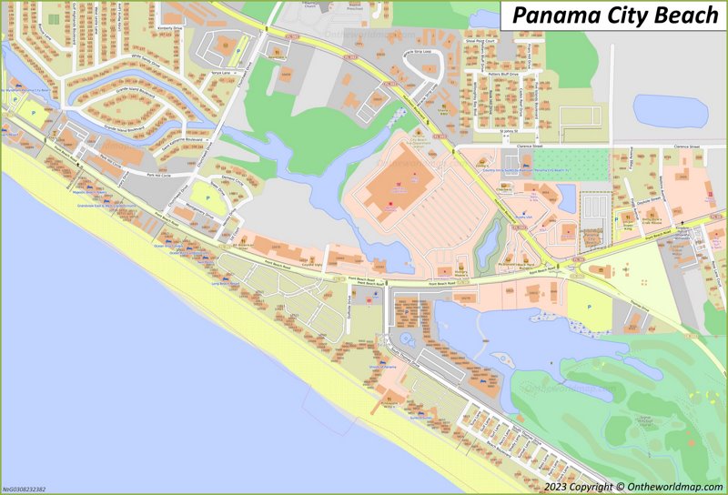 Downtown Panama City Beach Map