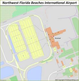 Northwest Florida Beaches International Airport Map