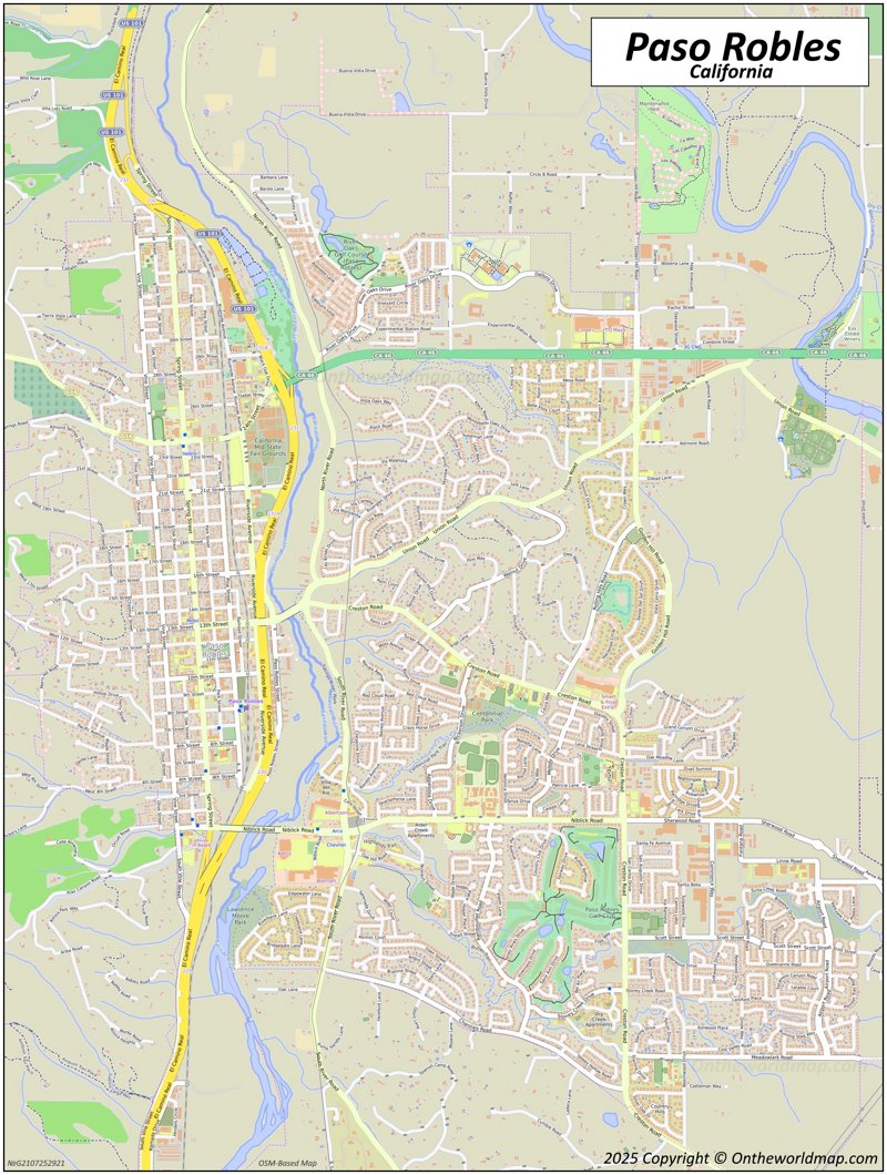 Map of Paso Robles