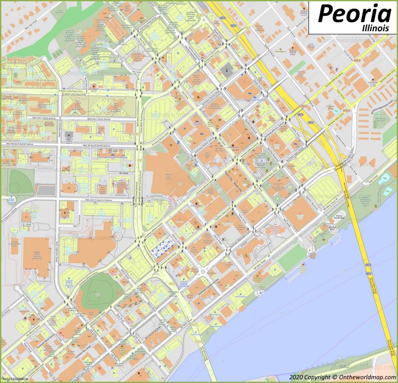 Peoria Downtown Map