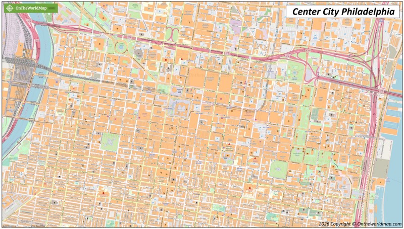 Map of Center City Philadelphia