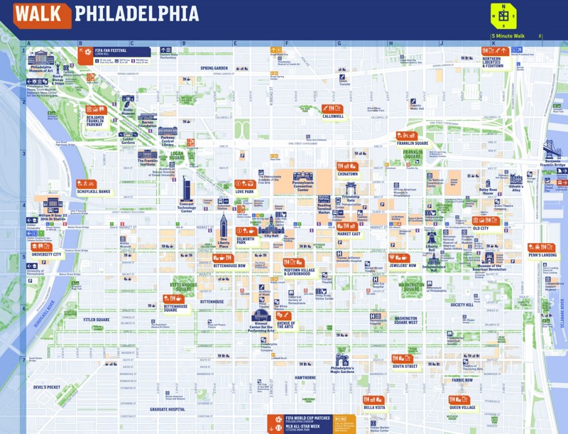 Philadelphia Tourist Map