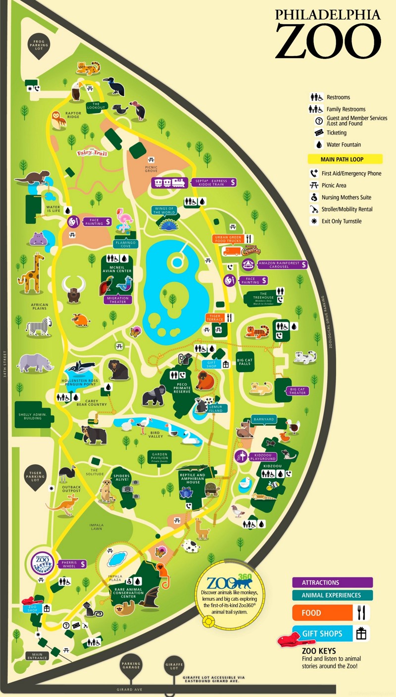Philadelphia Zoo Map