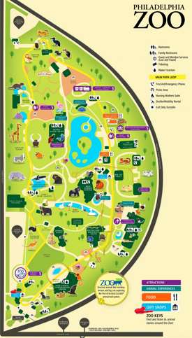 Philadelphia Zoo map