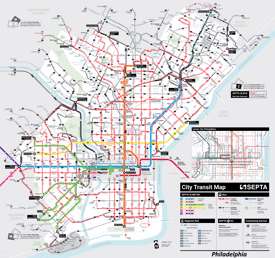 SEPTA Philadelphia City Transit Map