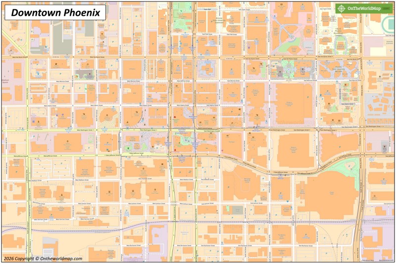 Map of Downtown Phoenix