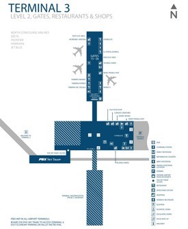 Phoenix airport terminal 3 map