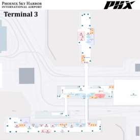 Phoenix airport terminal 3 map