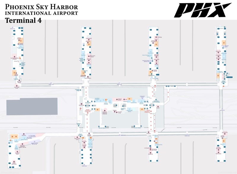 Phoenix Airport Terminal 4 Map
