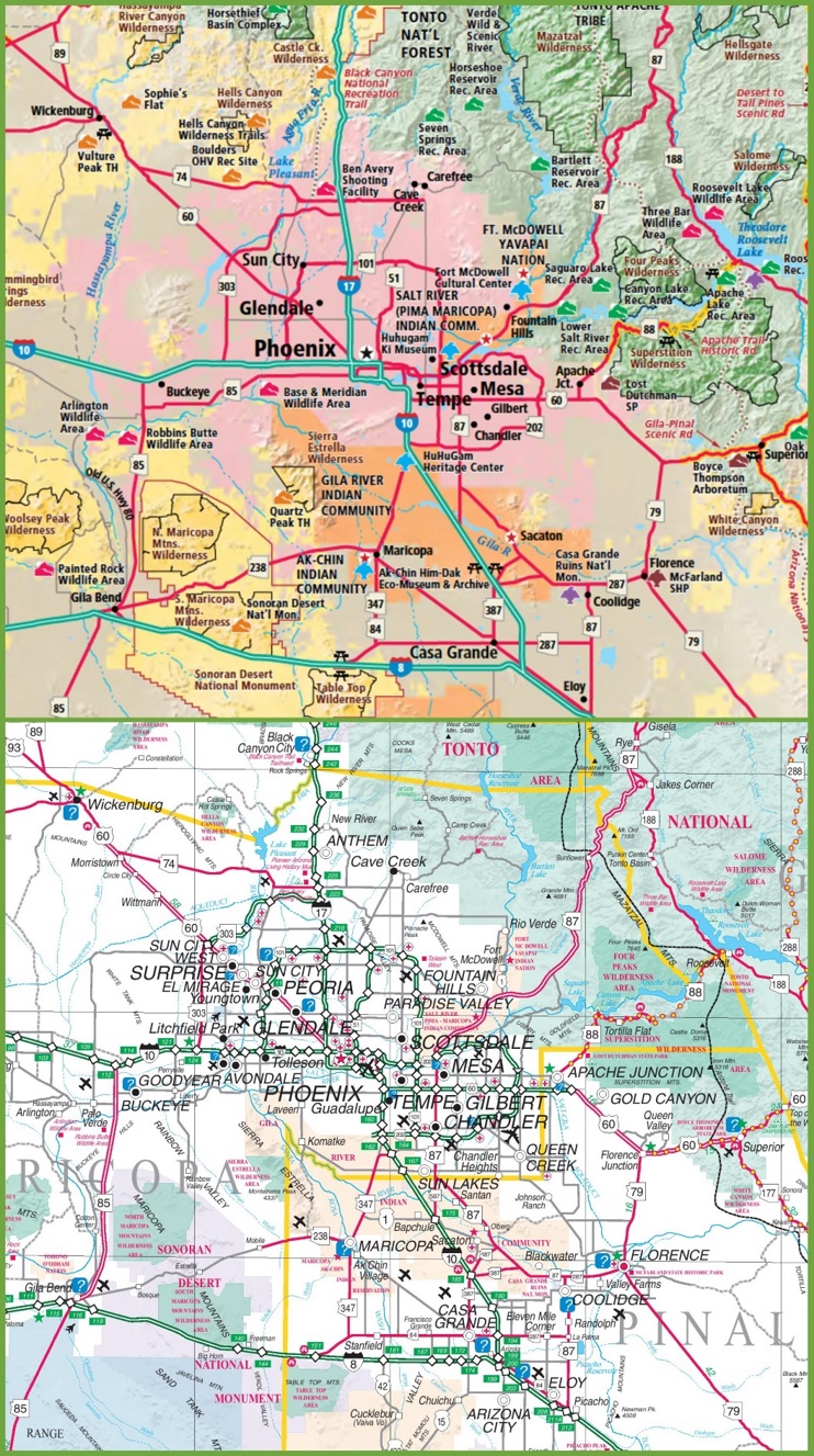 Phoenix area road map
