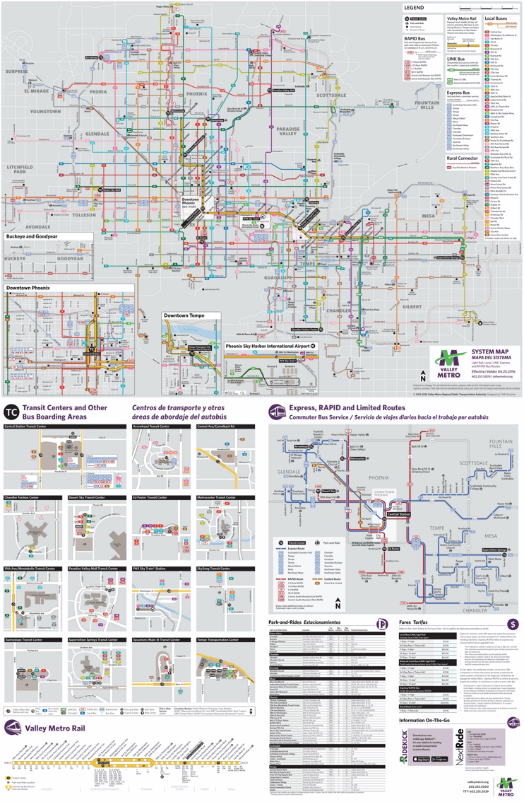 Phoenix metro transport map