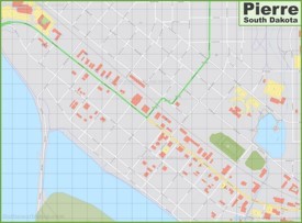 Pierre downtown map