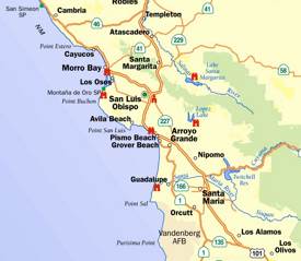 Pismo Beach Area Map
