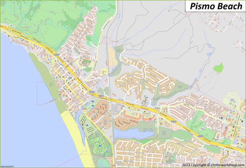 Map of Pismo Beach Town