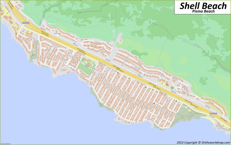 Map of Shell Beach
