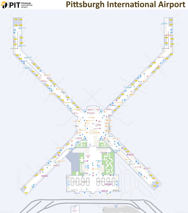 Pittsburgh International Airport Terminal Map
