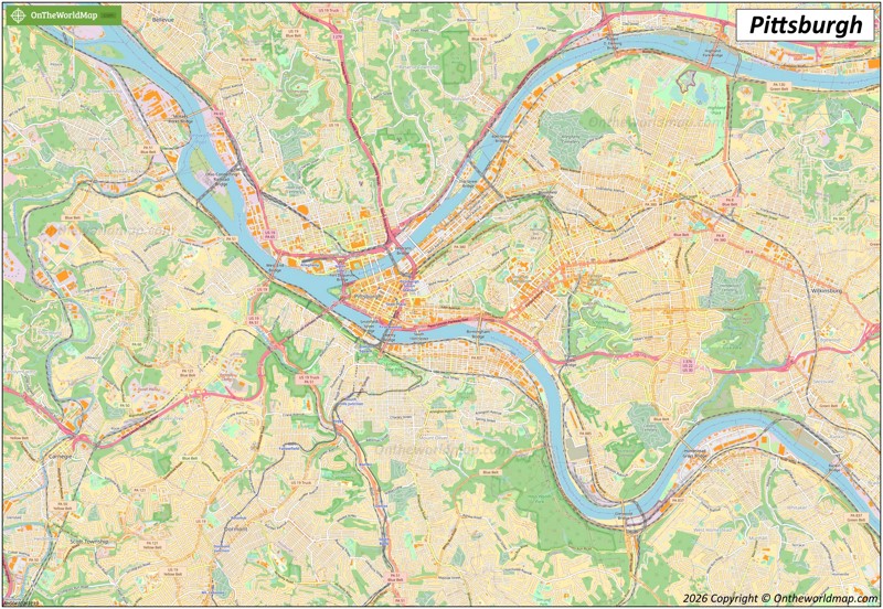 Map of Pittsburgh