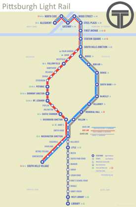 Pittsburgh light rail map