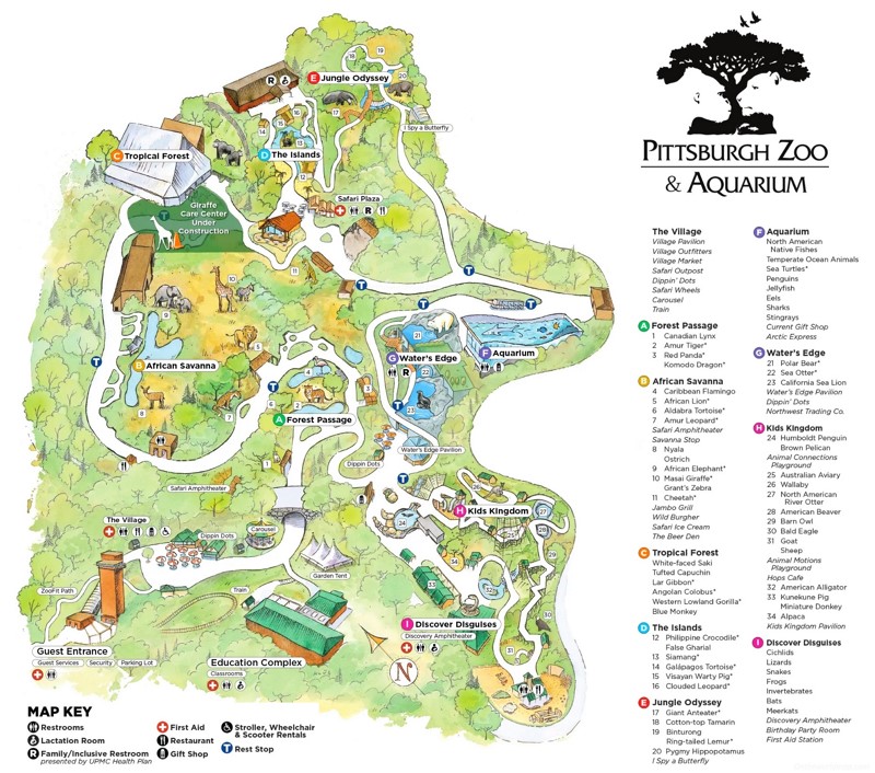 Pittsburgh Zoo Map