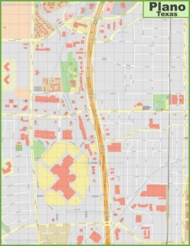 Plano downtown map