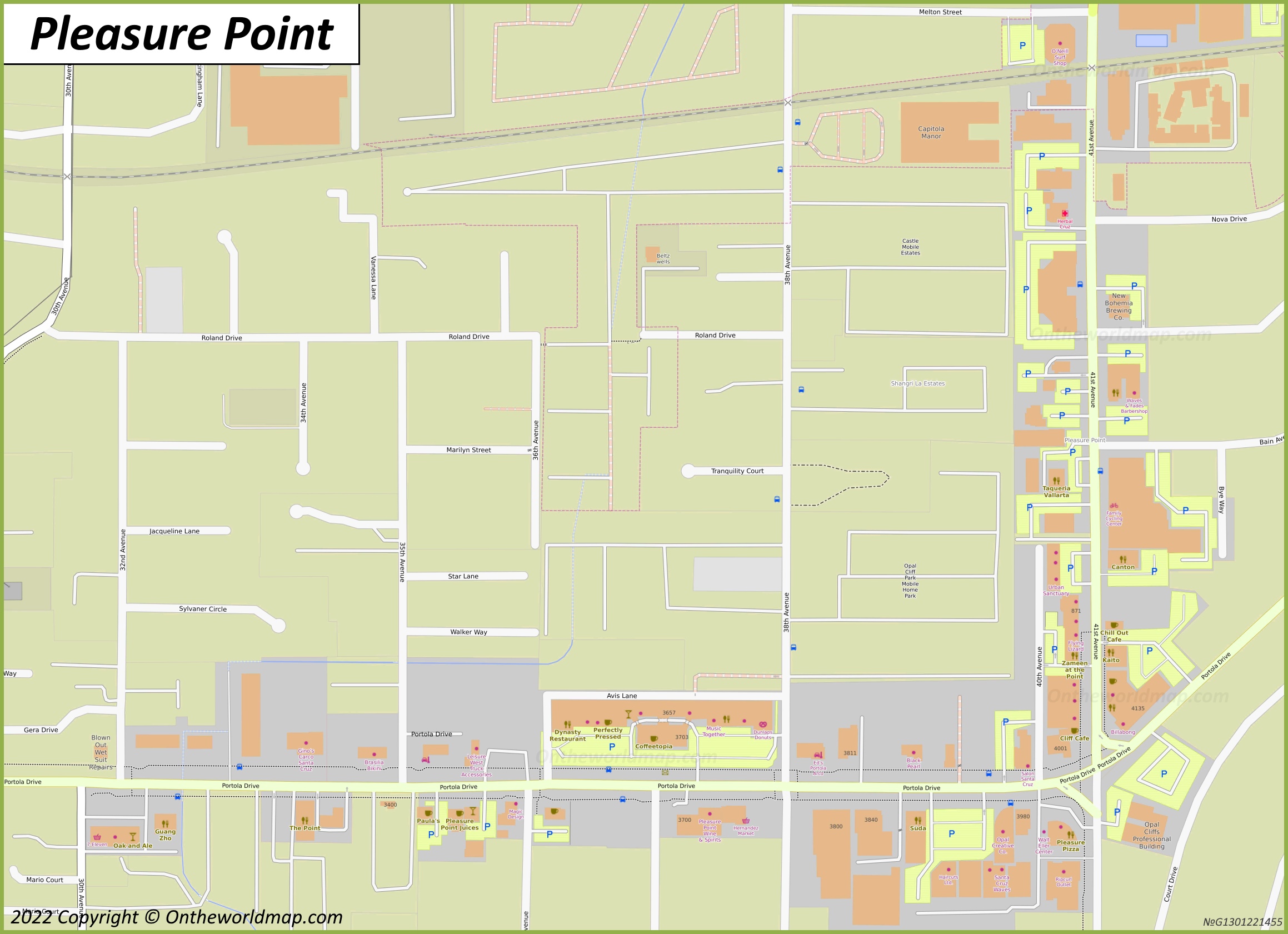 Downtown Pleasure Point Map