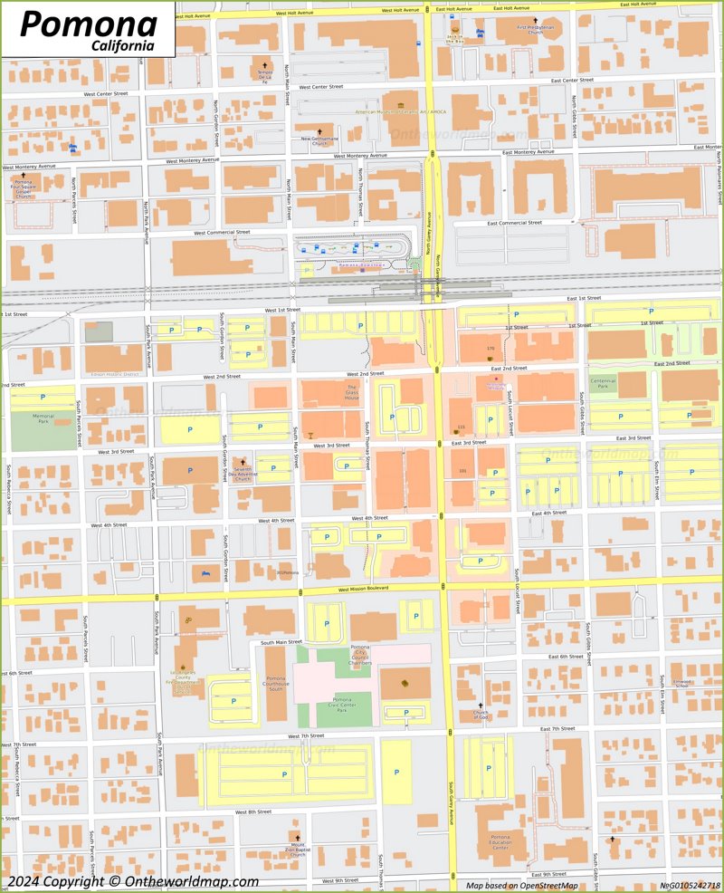 Downtown Pomona Map