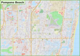 Large detailed map of Pompano Beach