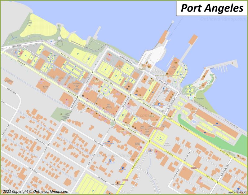 Port Angeles Downtown Map