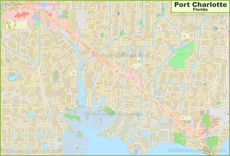Large detailed map of Port Charlotte