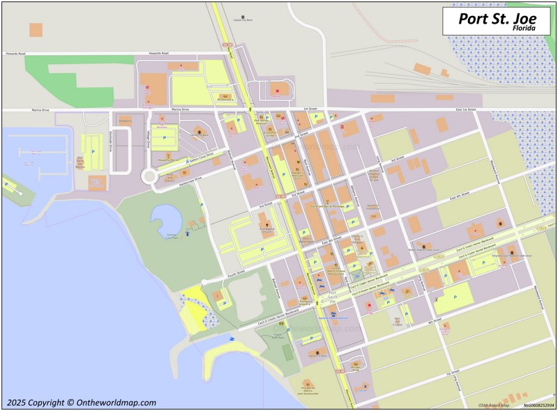 Map of Downtown Port St. Joe
