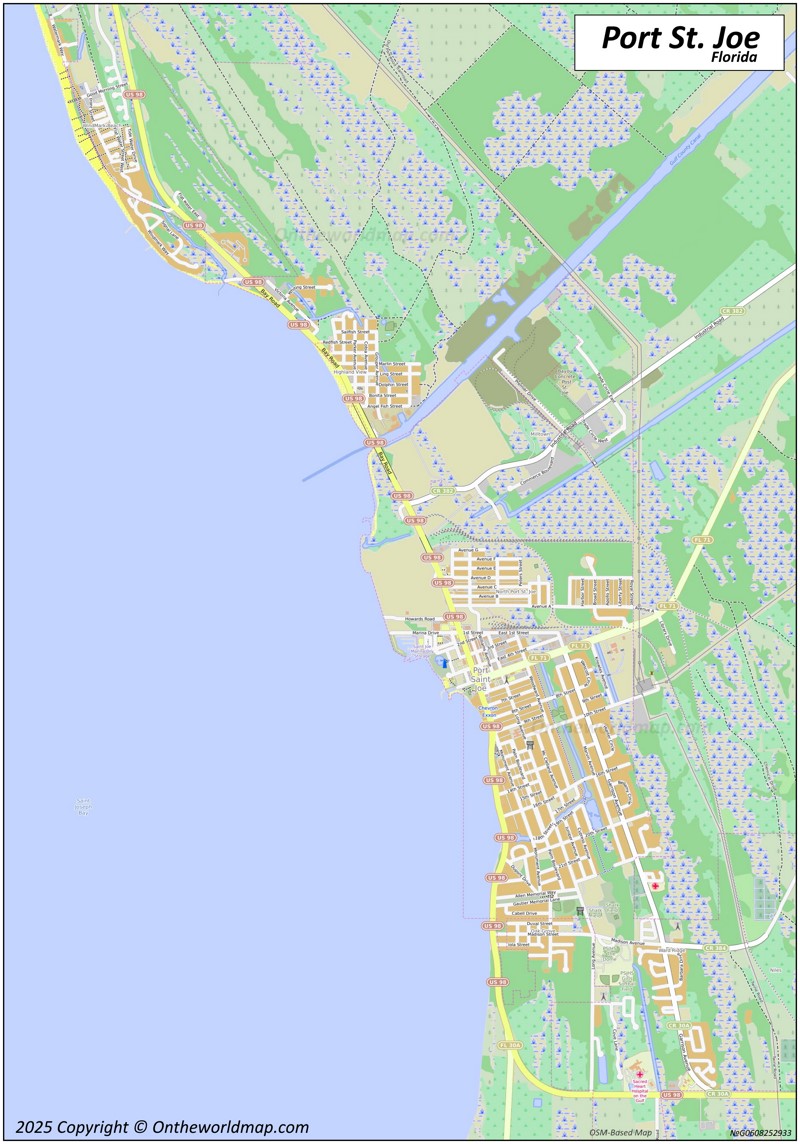 Map of Port St. Joe