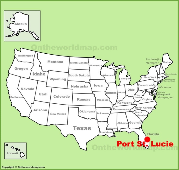 Port St. Lucie location on the U.S. Map