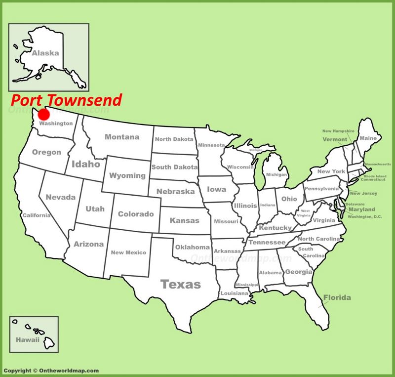 Port Townsend location on the U.S. Map