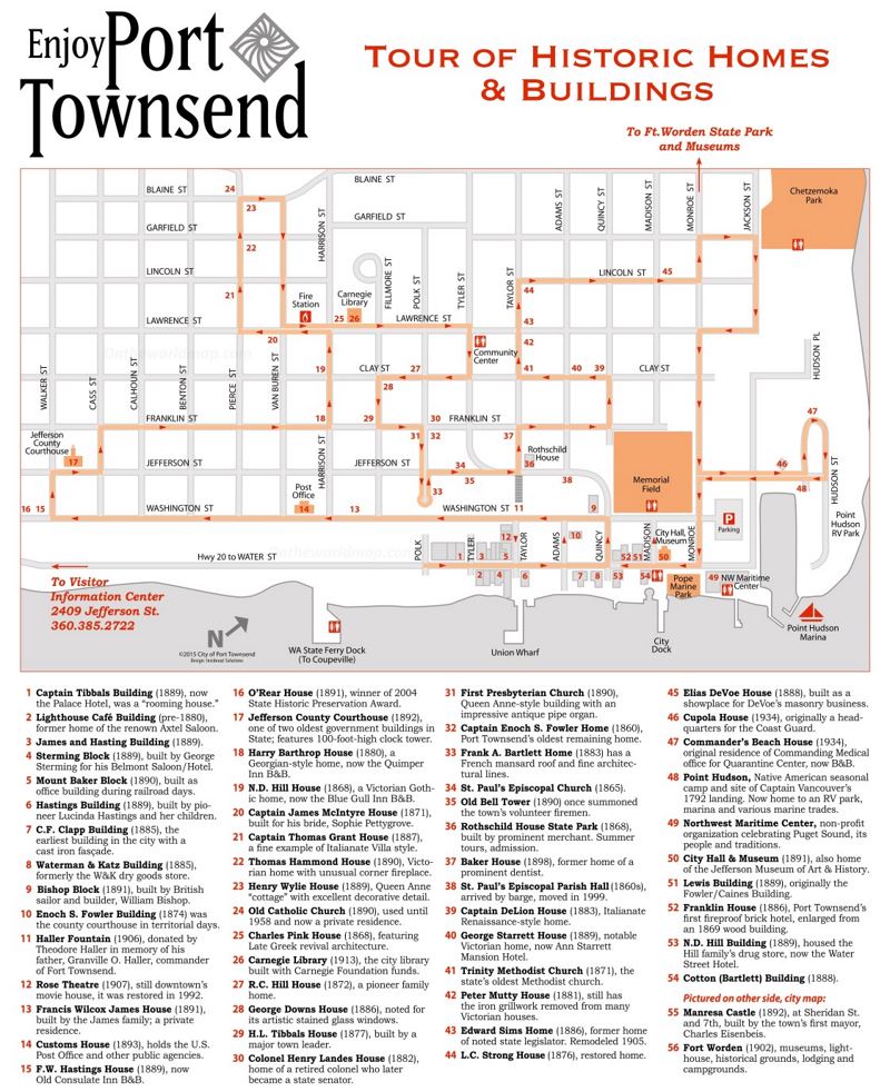 Port Townsend Tourist Attractions Map