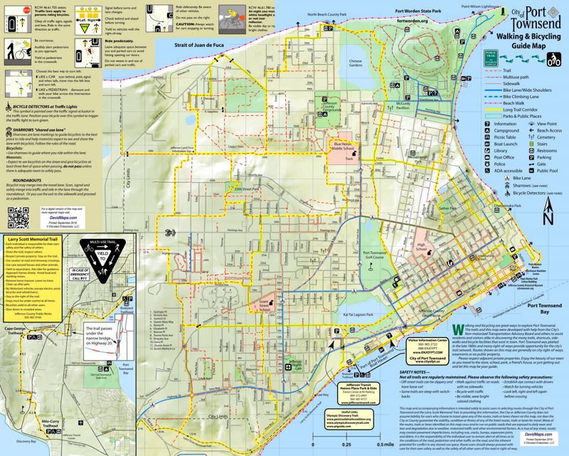 Port Townsend Walking And Bicycling Map
