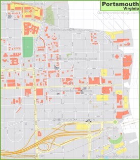 Portsmouth downtown map