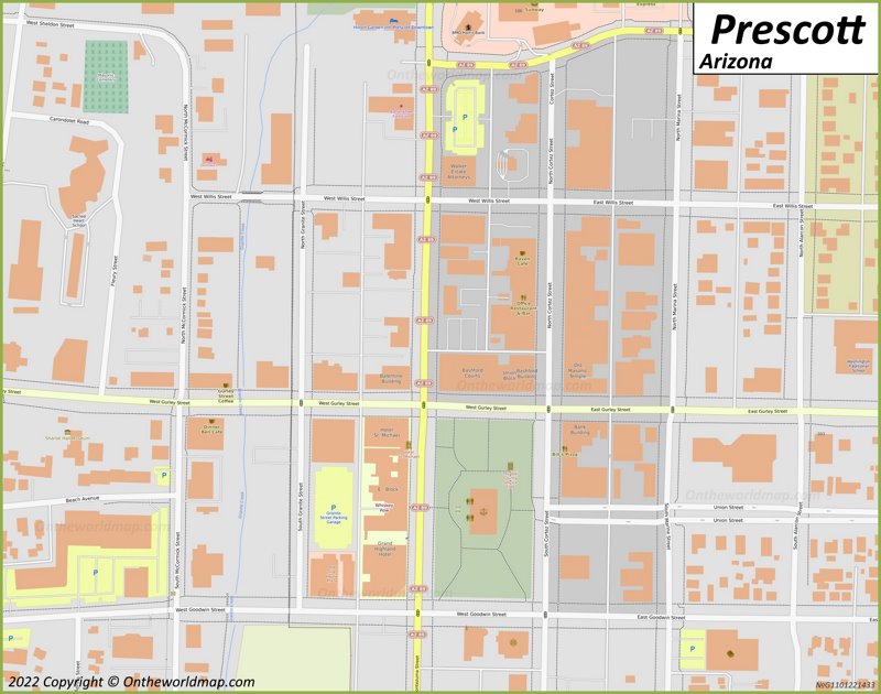 Prescott Map Arizona U S Discover Prescott With Detailed Maps