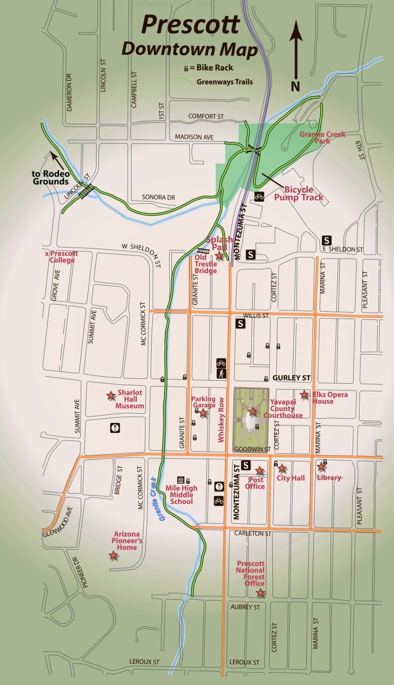 Prescott Map Arizona U S Discover Prescott With Detailed Maps