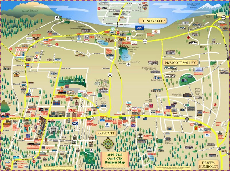 Prescott Tourist Map