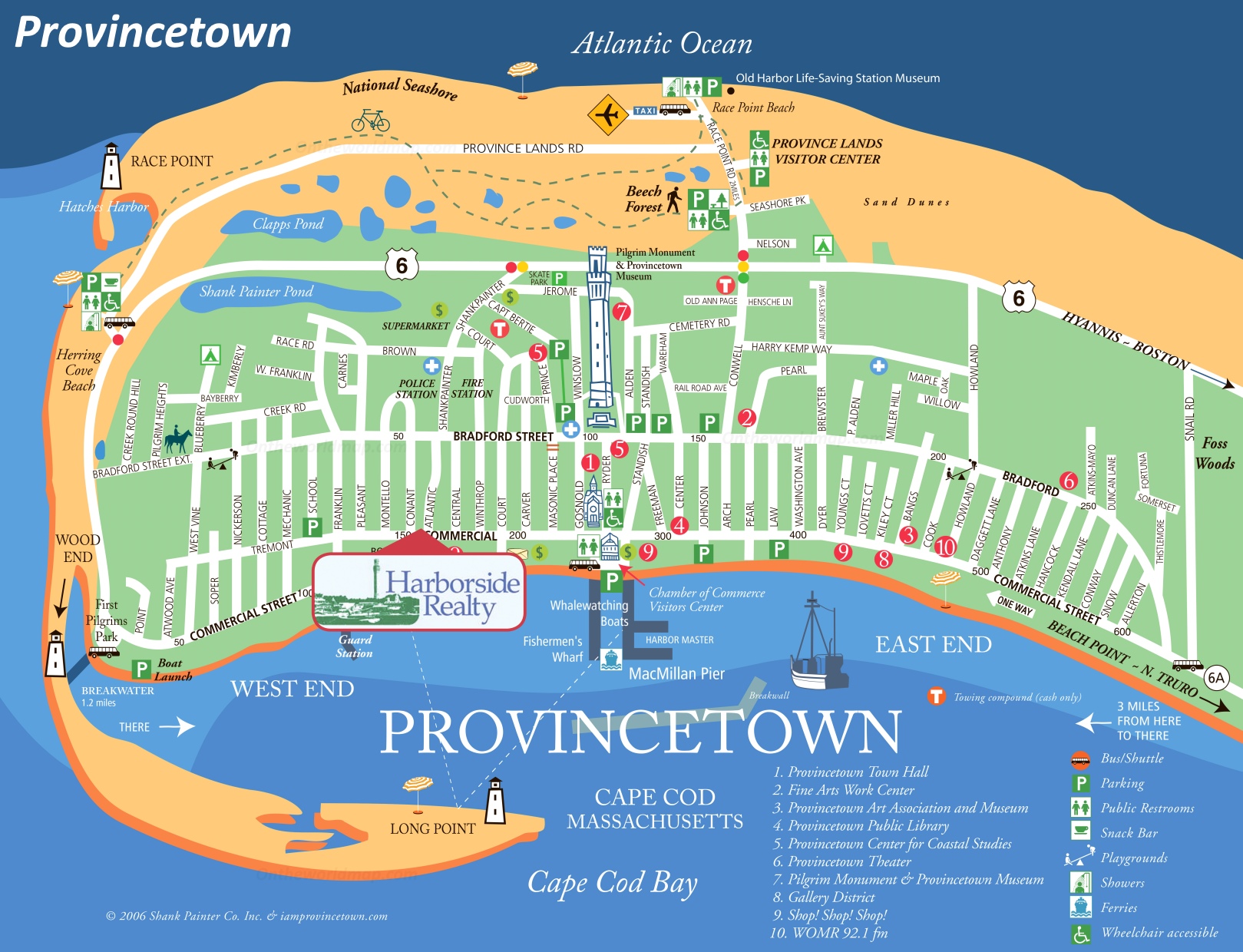 Provincetown Tourist Map