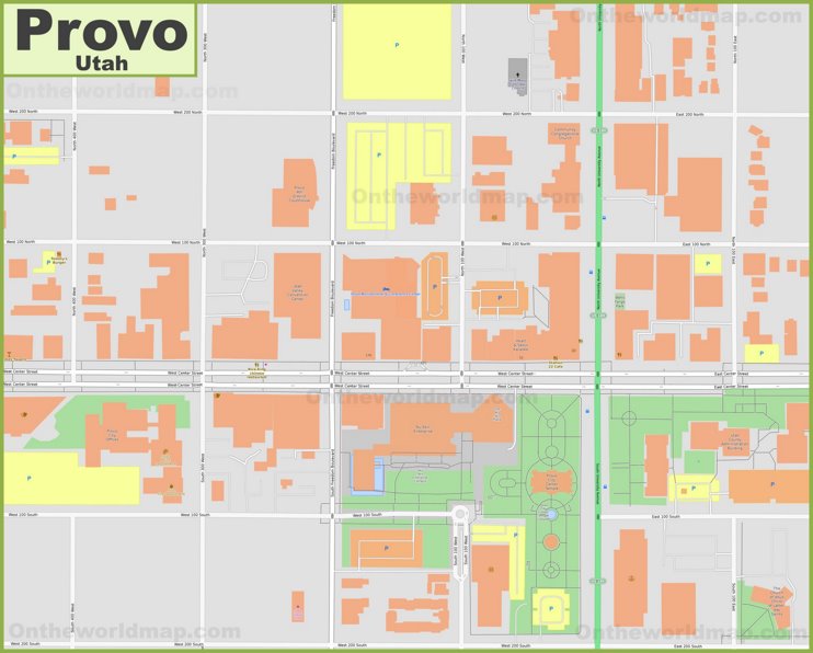 Provo downtown map