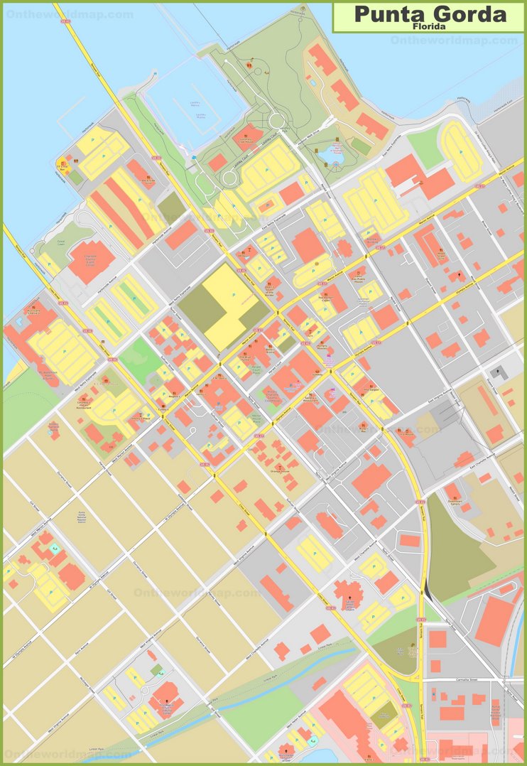 Punta Gorda city center map