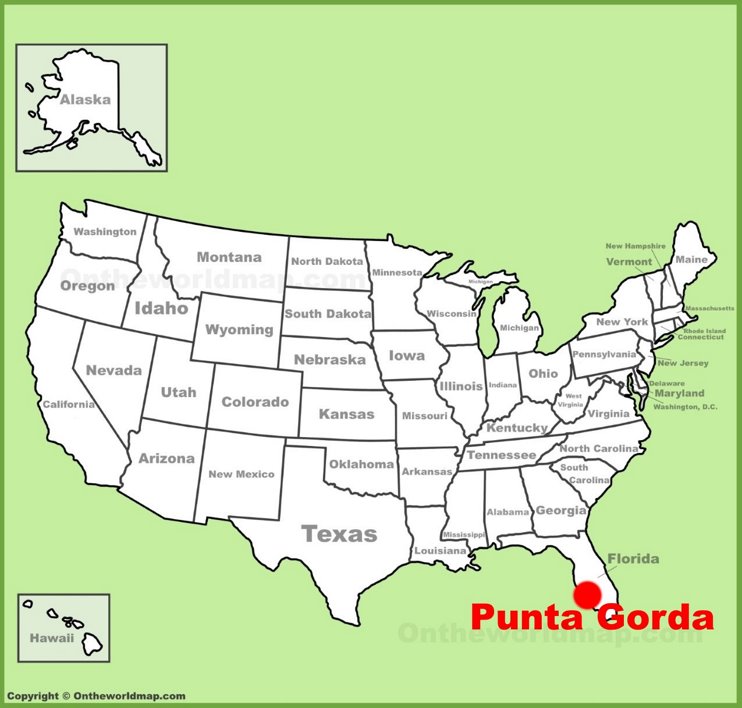 Punta Gorda location on the U.S. Map