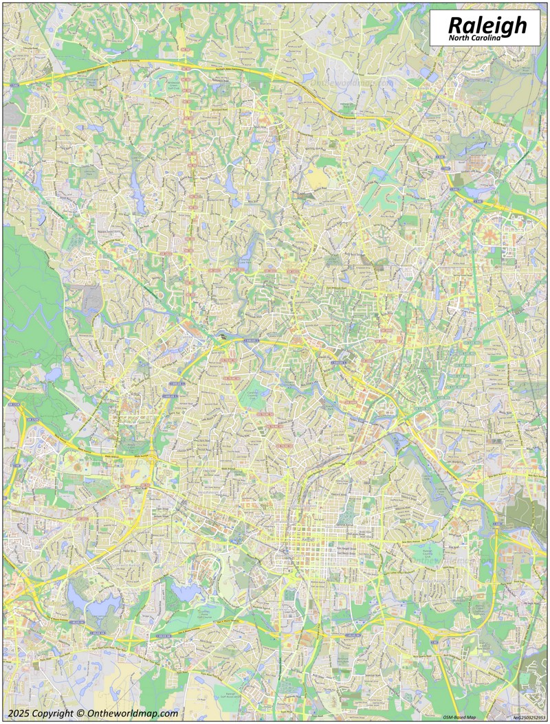 Map of Raleigh