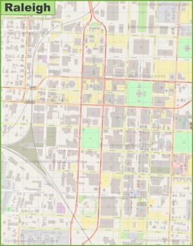 Raleigh downtown map
