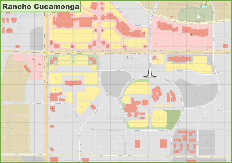 Rancho Cucamonga downtown map