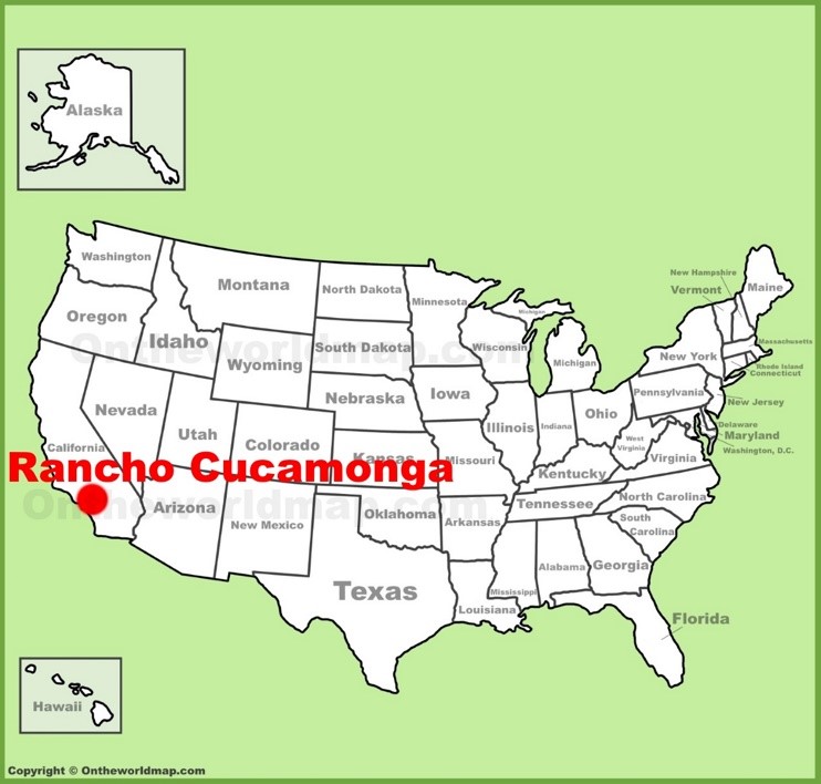Rancho Cucamonga location on the U.S. Map