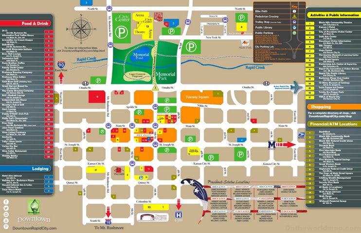 Rapid City restaurants map